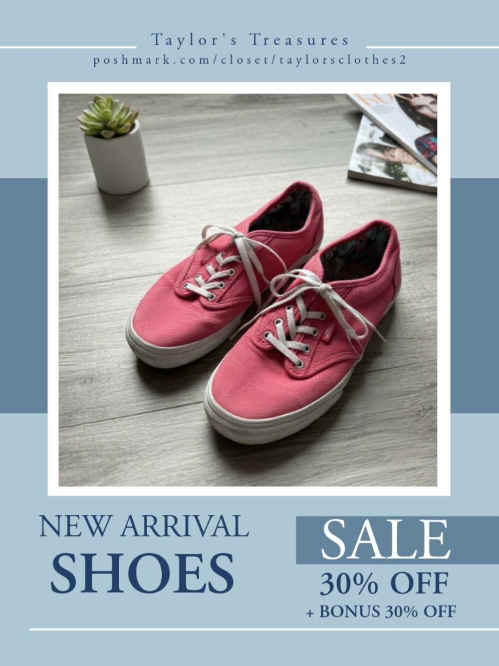 Vans Authentic Canvas Sneakers in Coral Pink